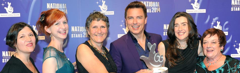 John Barrowman and winners at The National Lottery Awards